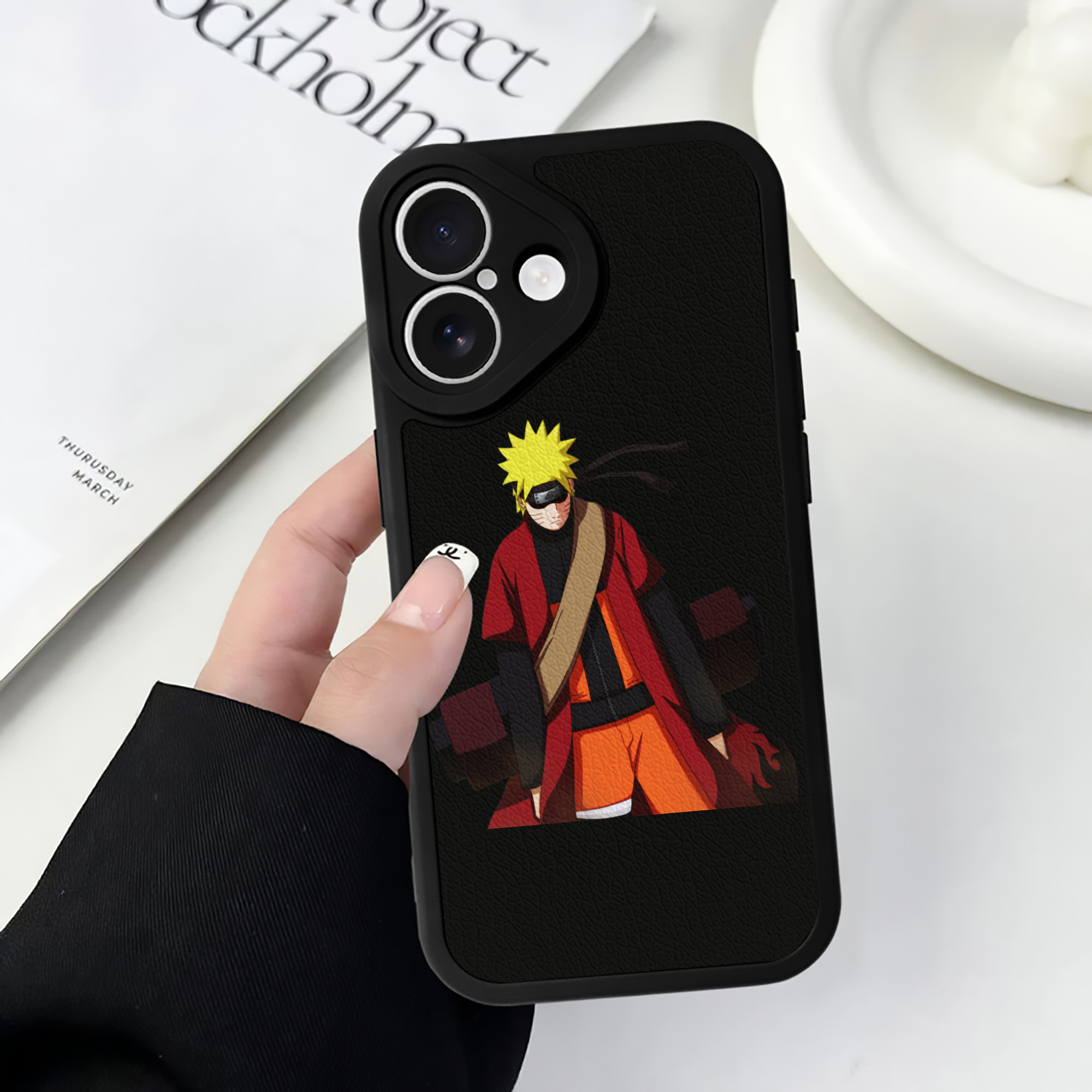 （画像用） NARUTO -ナルト- うずまき ナルト Uzumaki Naruto 【iPhone 16シリーズ対応】シリコンスマホケース（レザー調） 材質：シリコン